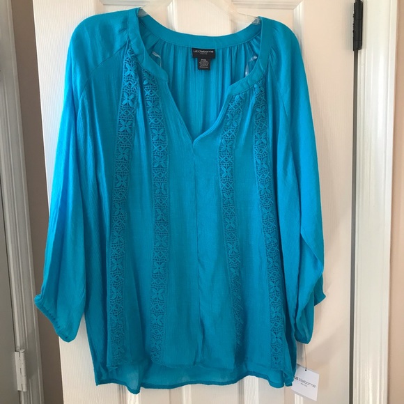 Blue Women's Blouse - Picture 1 of 3